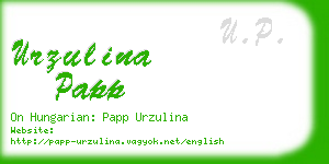 urzulina papp business card